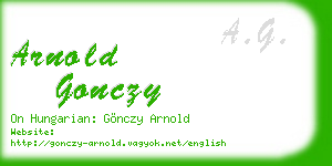arnold gonczy business card